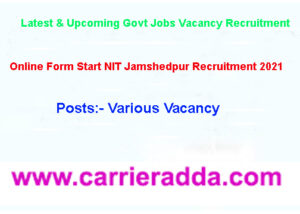 NIT Jamshedpur Recruitment