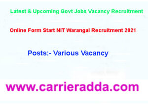 NIT Warangal Recruitment