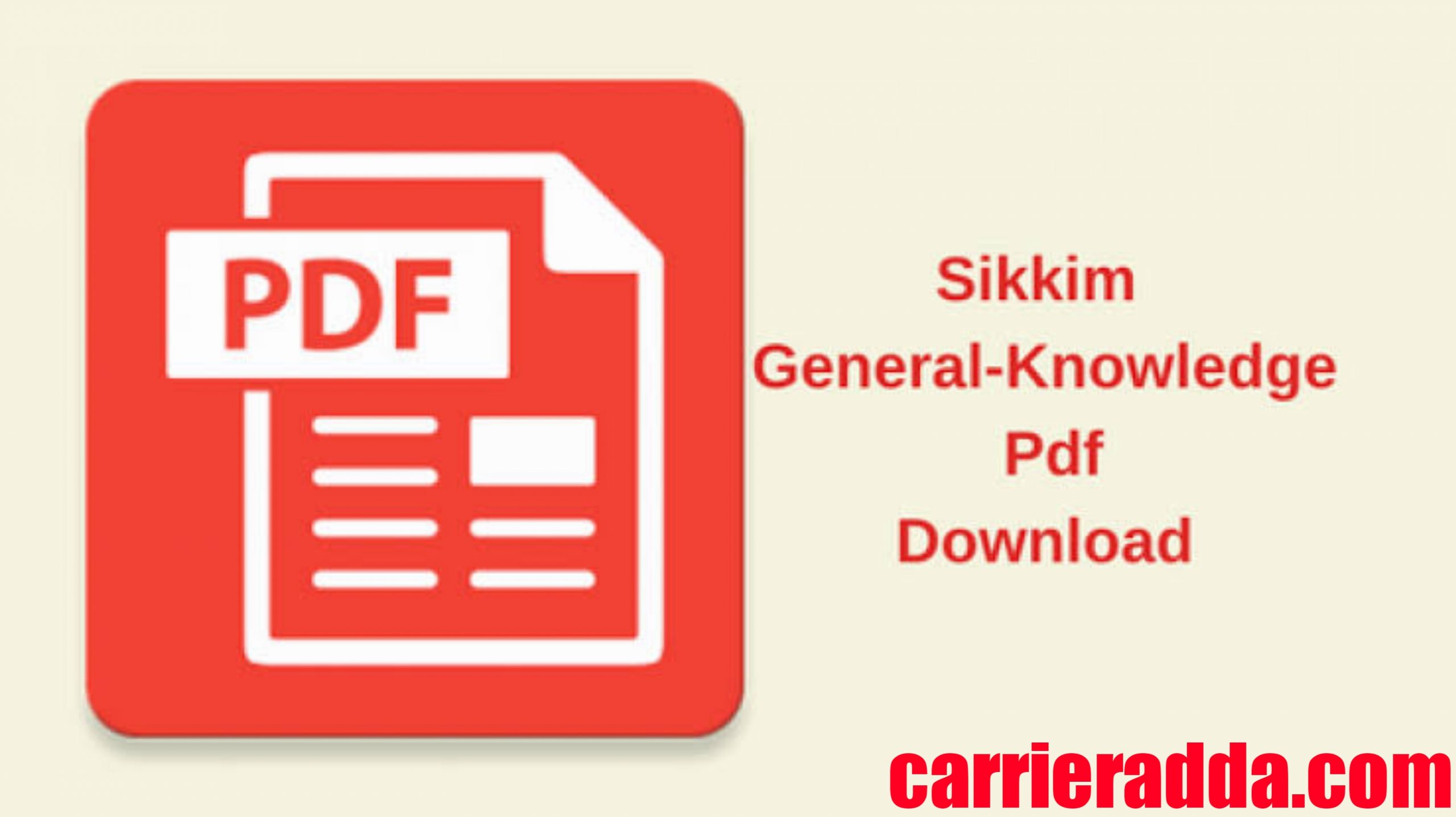Sikkim GK PDF Download