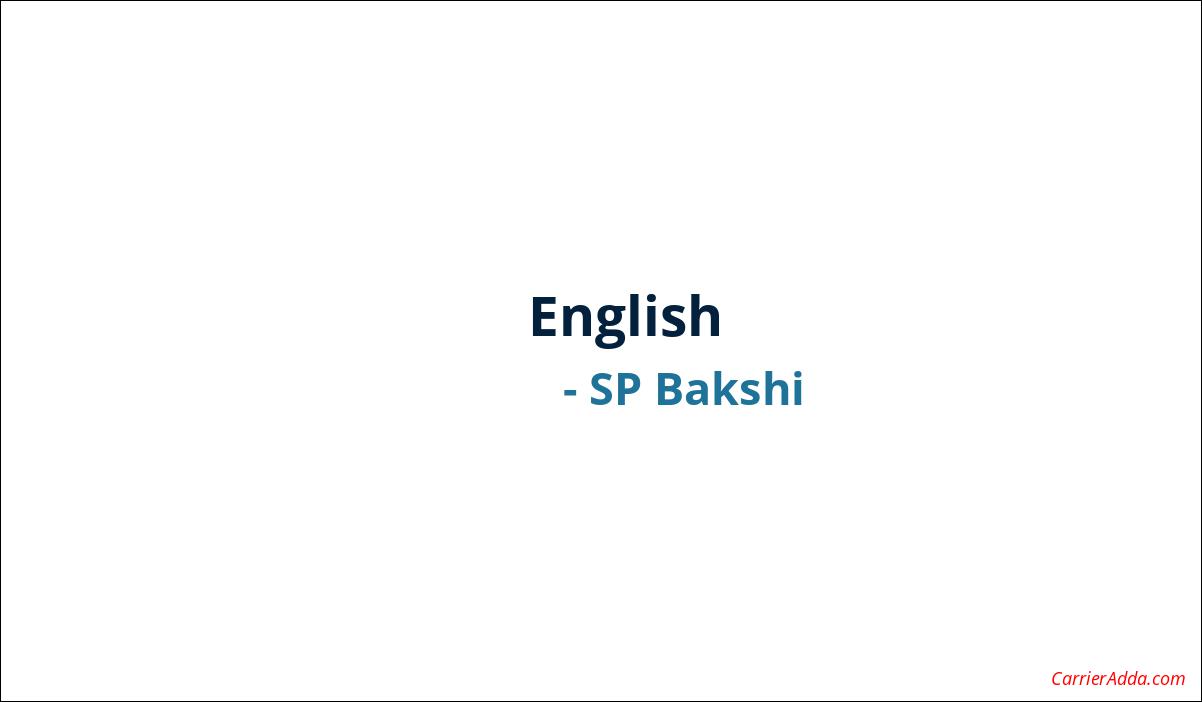 English by SP Bakshi PDF Book Download