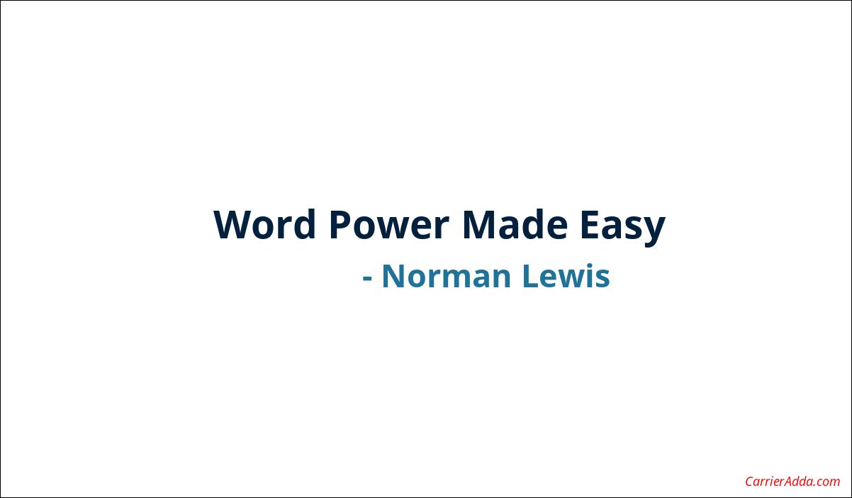 Word Power Made Easy by Norman Lewis PDF Book Download