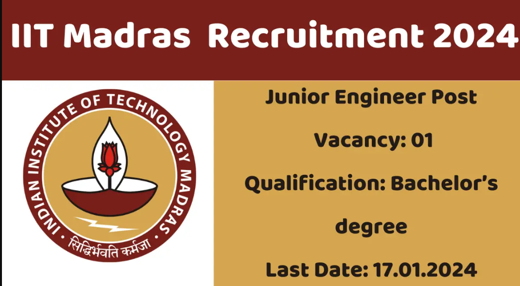 Indian Institute Of Technology Madras Junior Engineer Vacancy
