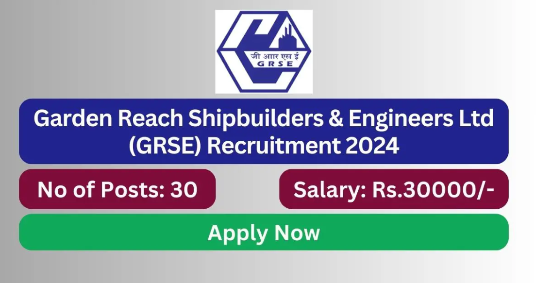 Garden Reach Shipbuilders & Engineers Limited (GRSE) Senior Project Executive & Project Coordinator Vacancy