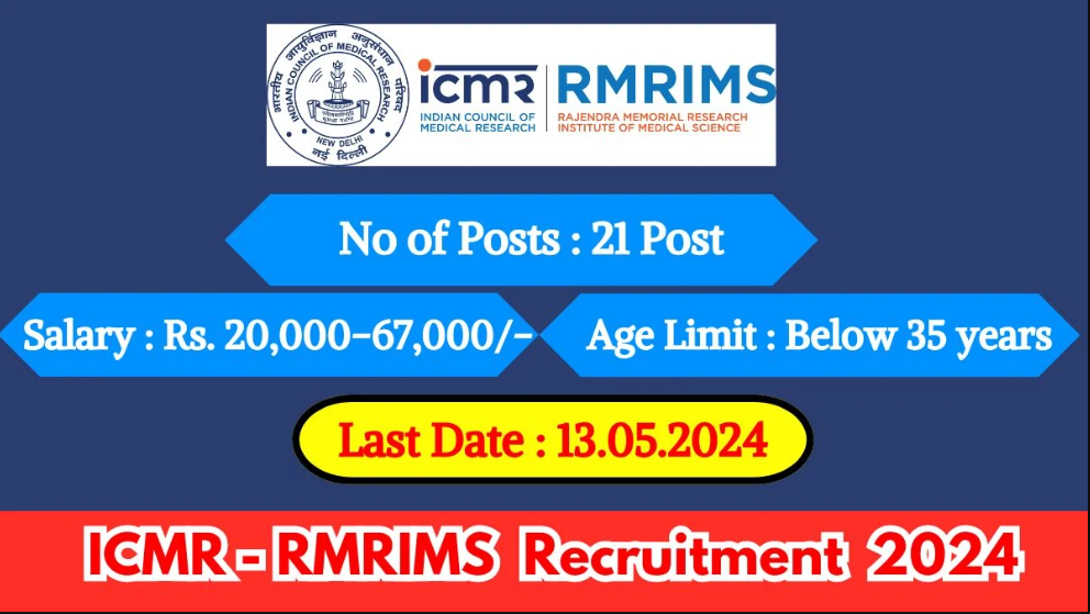 ICMR-Rajendra Memorial Research Institute Of Medical Sciences (RMRIMS) Project Research Scientist, Project Technical Support & Field Attendant Vacancy