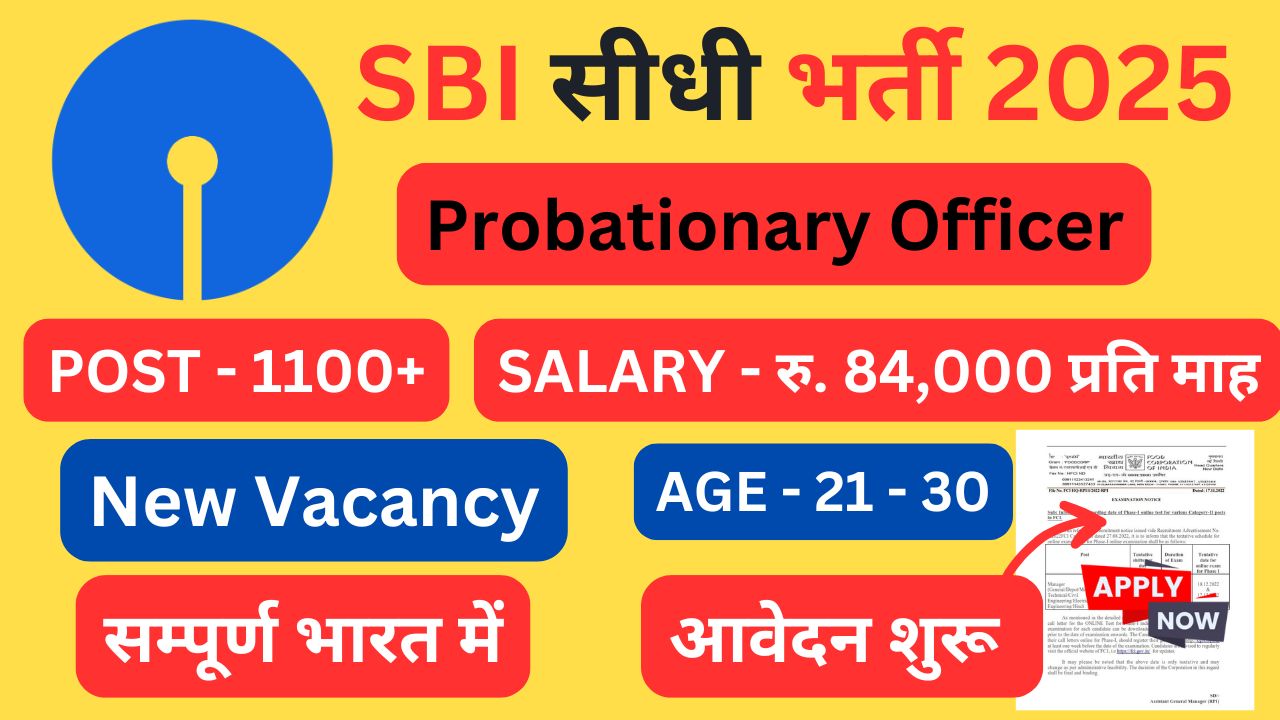 State Bank of India Probationary Officer Recruitment 2025