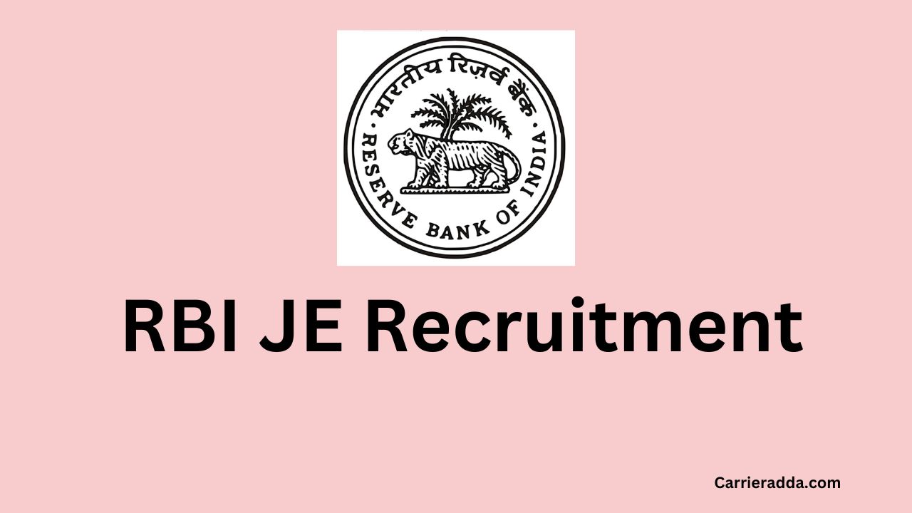 RBI JE Recruitment