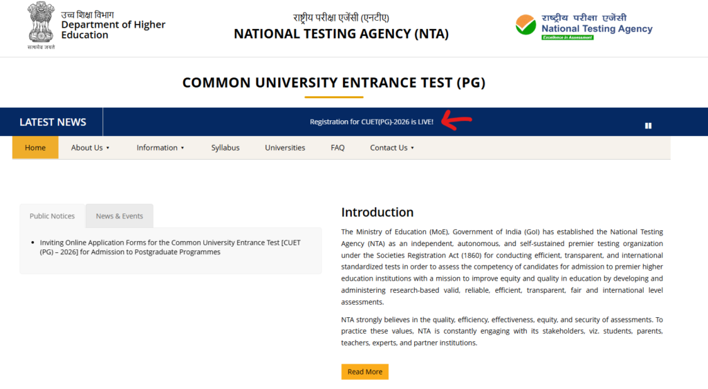 How to fill CUET PG 2026 Application Form? CUET PG 2026 Website