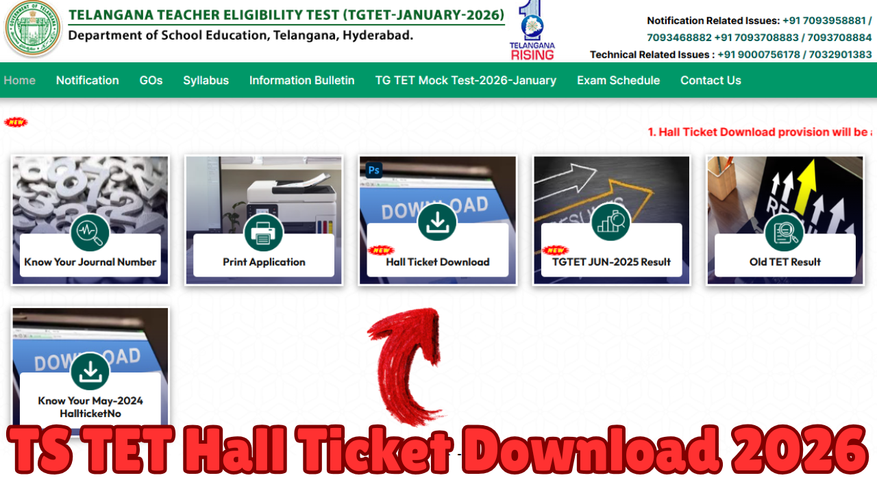 TG TET Hall Ticket Download 2026