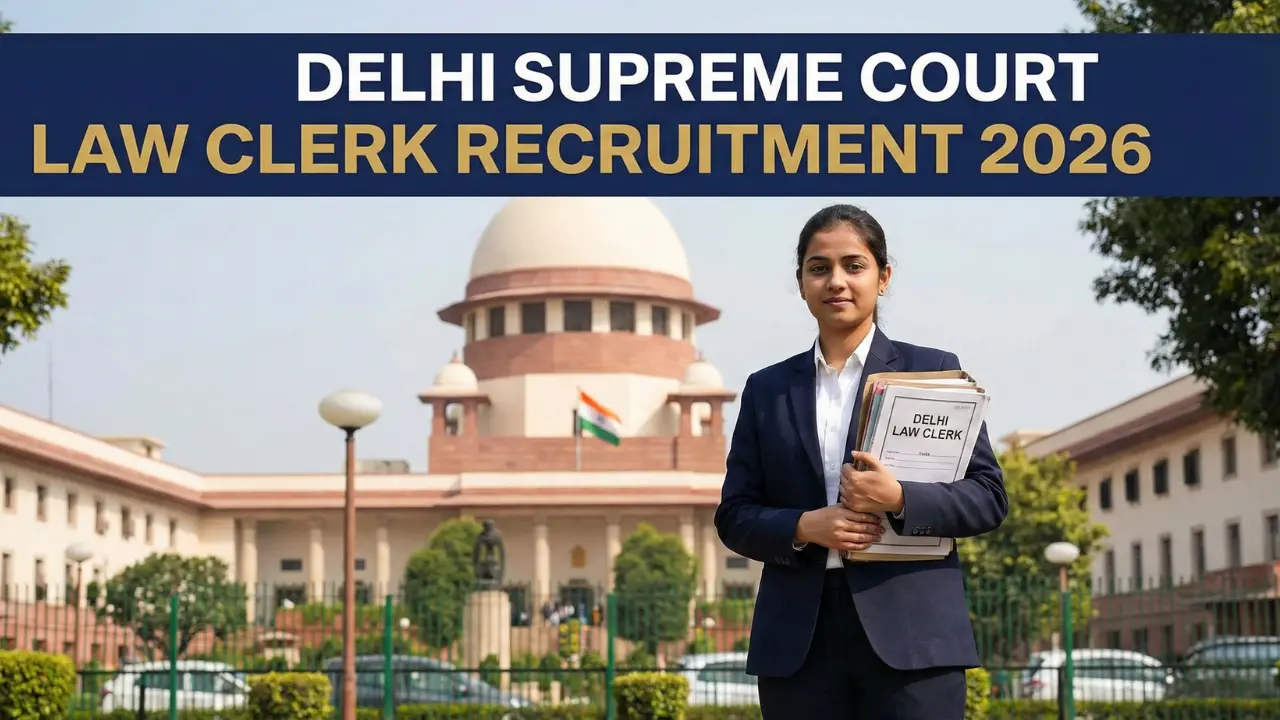 Delhi Supreme Court Law Clerk Recruitment 2026 – Apply Online for 90 Posts Delhi Supreme Court Law Clerk
