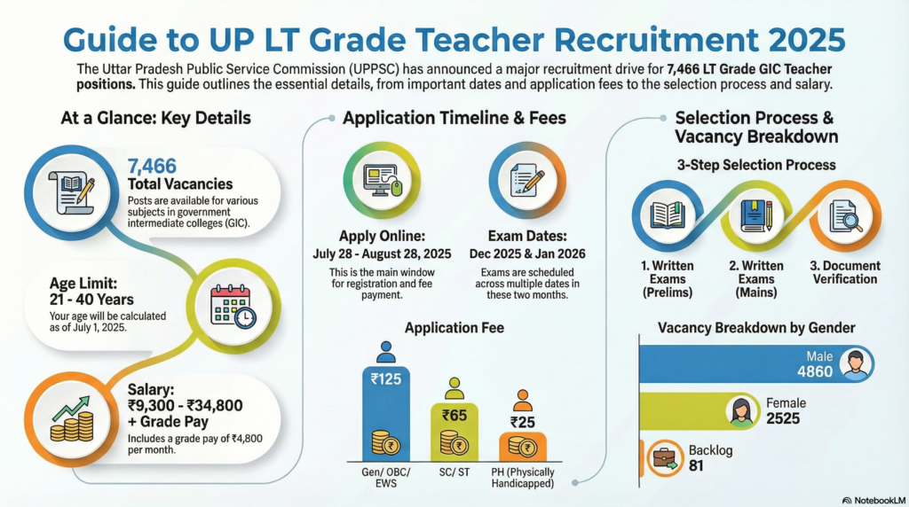 UP LT Grade Teacher Recruitment 2025 details