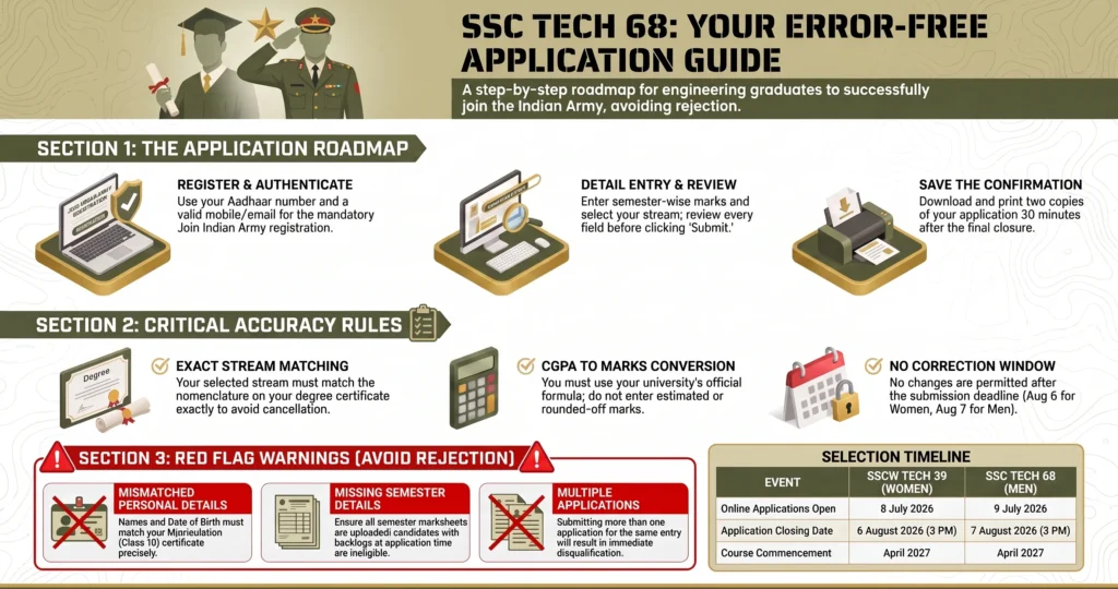 SSC Tech 68 Application Form: Avoid Mistakes SSC Tech 68 Application Form Guide