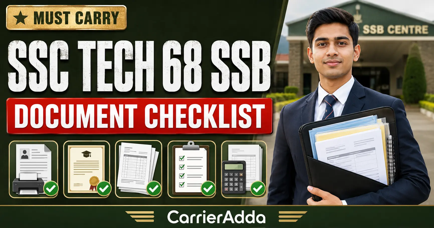 SSC Tech 68 Documents Required for SSB